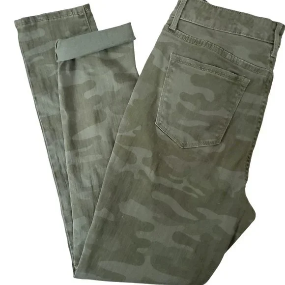 Sanctuary High Rise Camo Green Skinny Jeans Women Size 8/29 - Picture 7 of 7